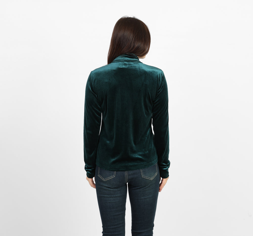 بلوزة لا رين أوليف ذات تصميم أمامي مكشكش وربطة عنق 