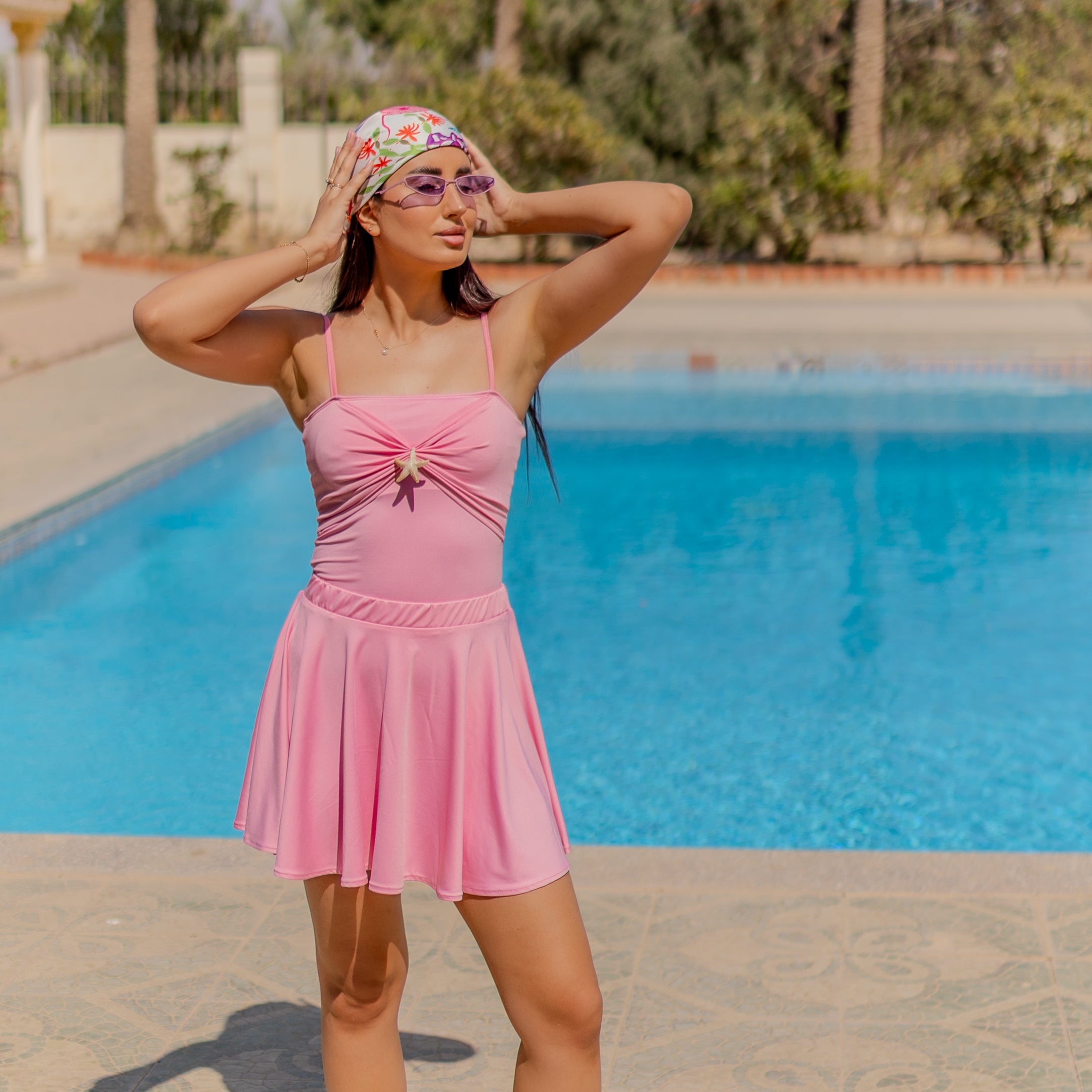 La Reine Swimwear Pink Bottom [Skirt Only]