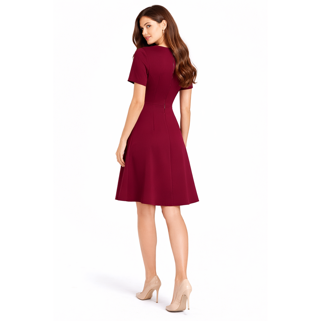 Veloura Dress,  Burgundy