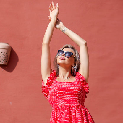 Red Polkita Dress