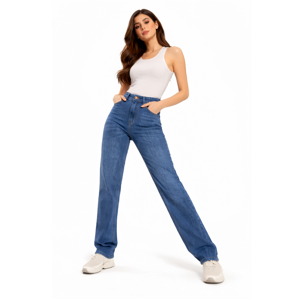La Reine Dark Jeans straight Leg Pants