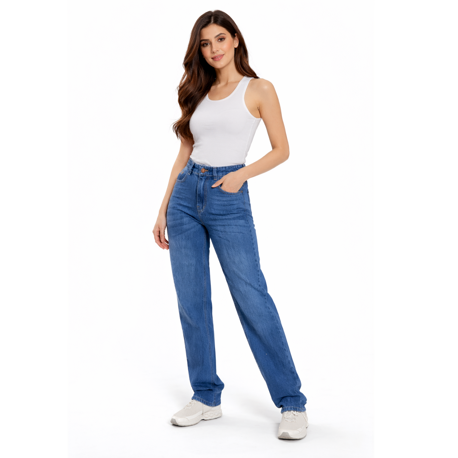 La Reine Dark Jeans straight Leg Pants
