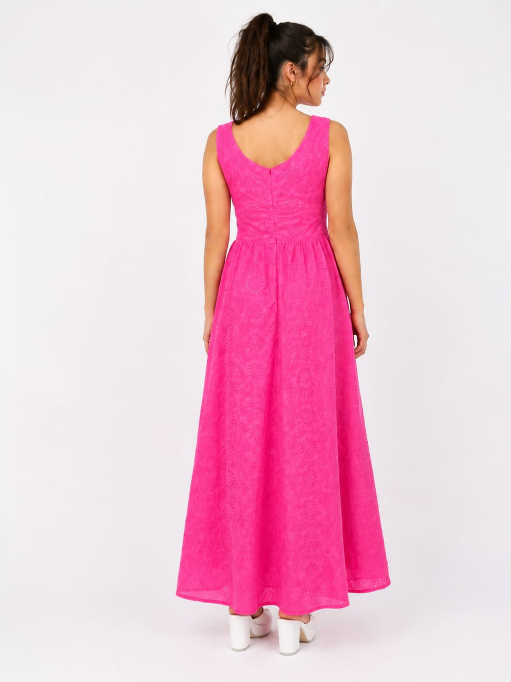 Rosabelle Bloom Midi Dress, Fuchsia