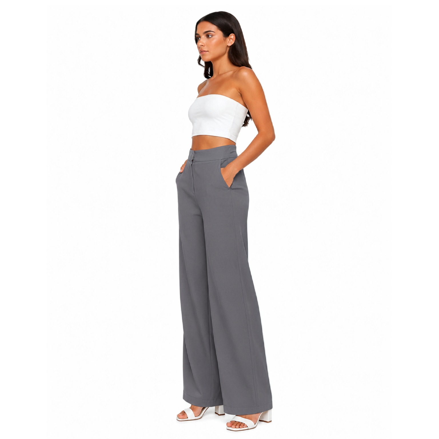 Strawide Pants, Grey