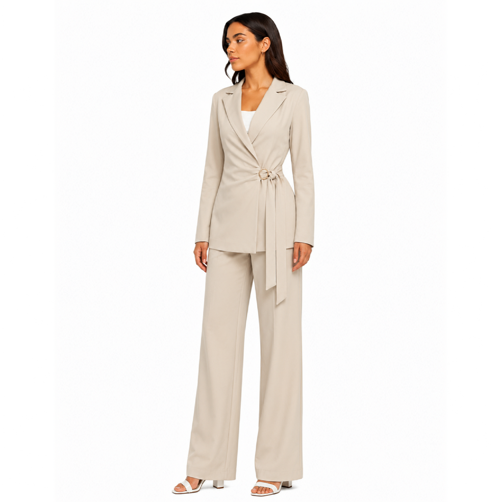 Strawide Pants, Beige