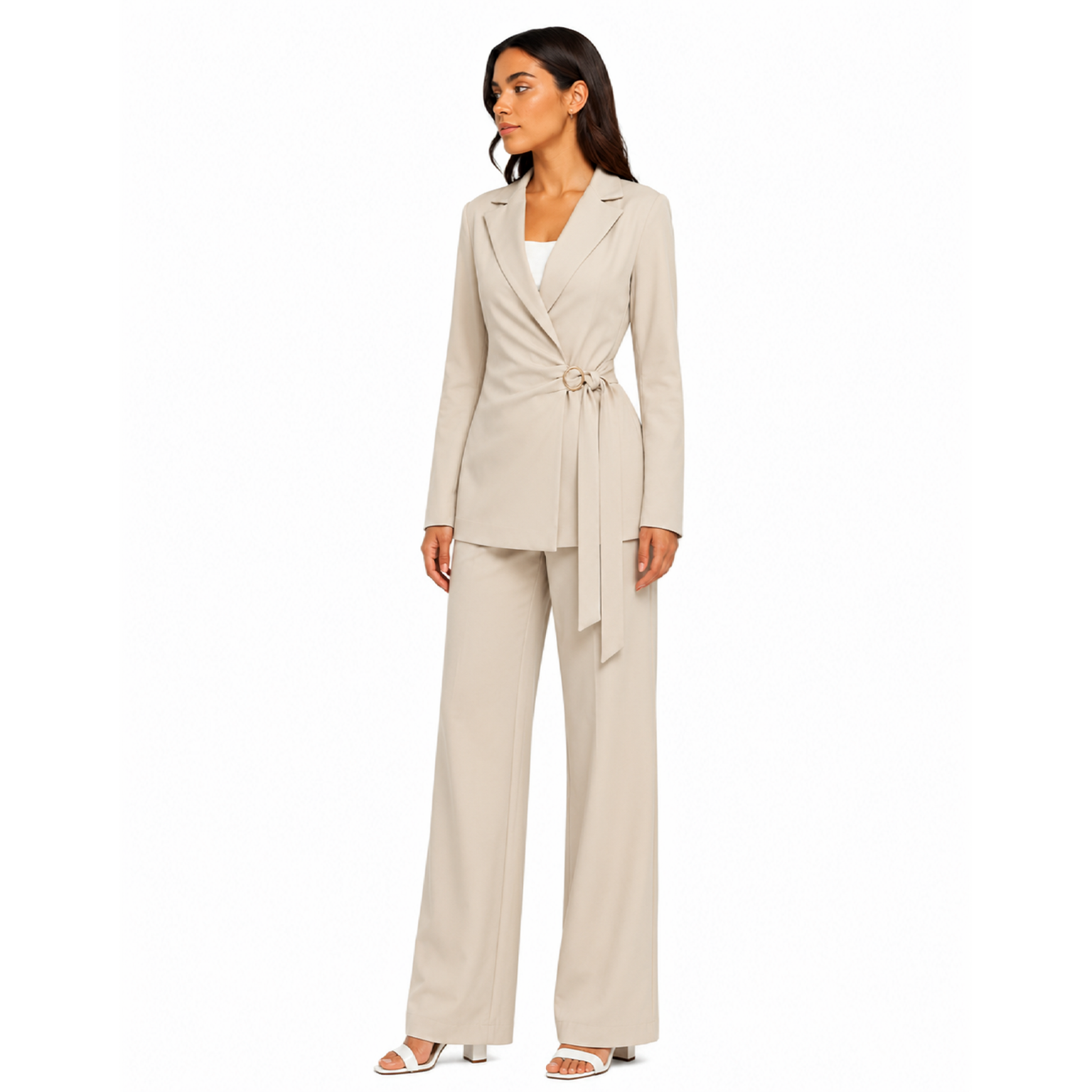 Strawide Pants, Beige