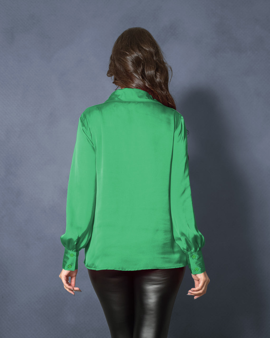 La Reine Plain Satin Blouse