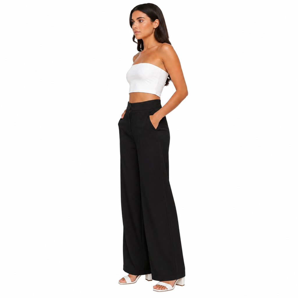 Strawide Pants, Black