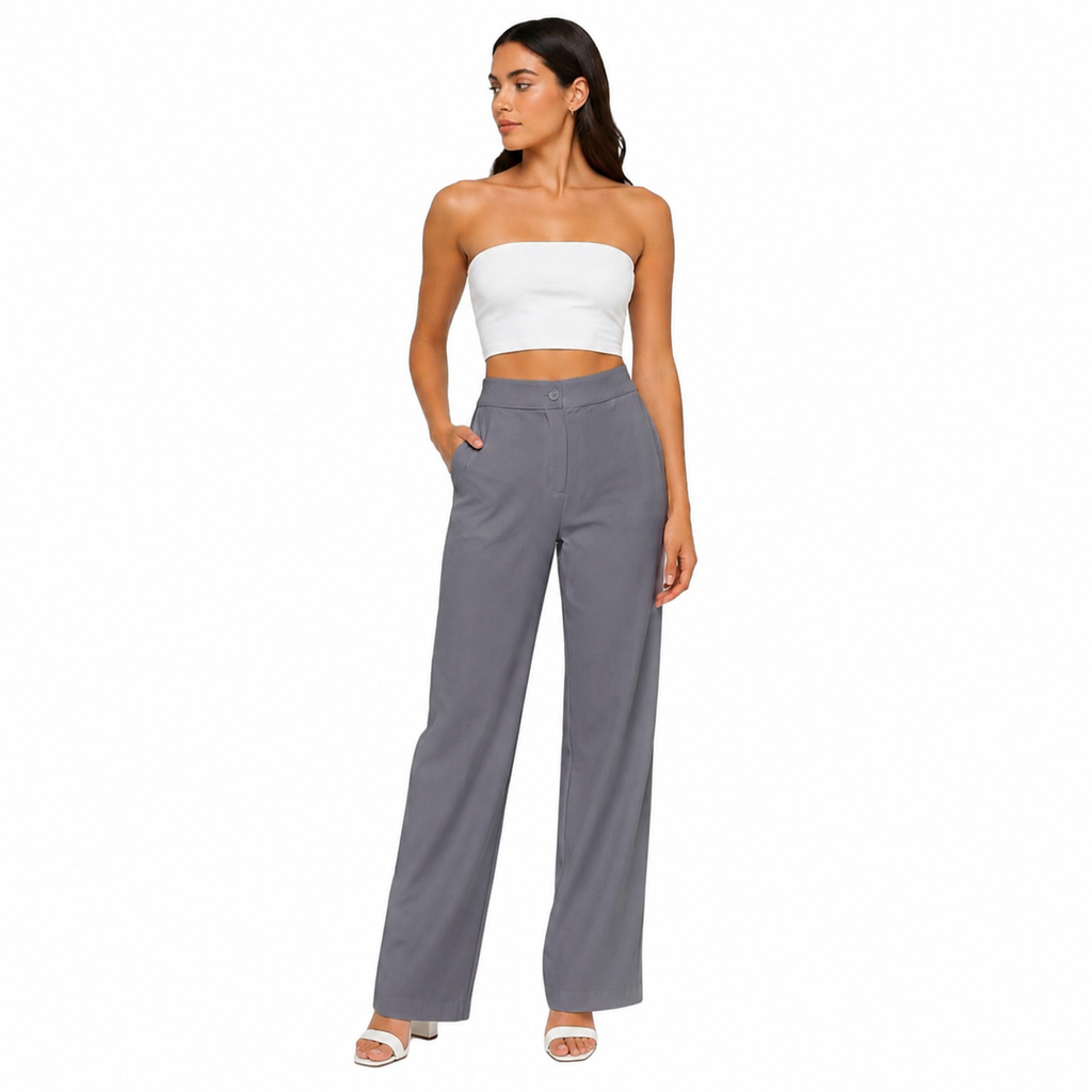 Strawide Pants, Grey