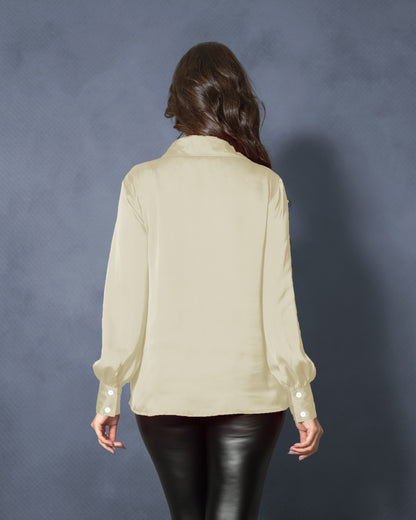 La Reine Plain Satin Blouse