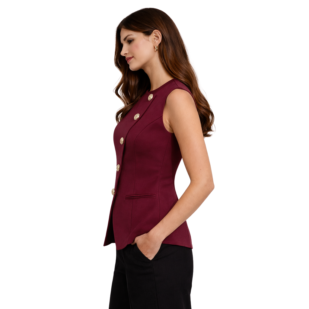 Liora Vest, Burgundy