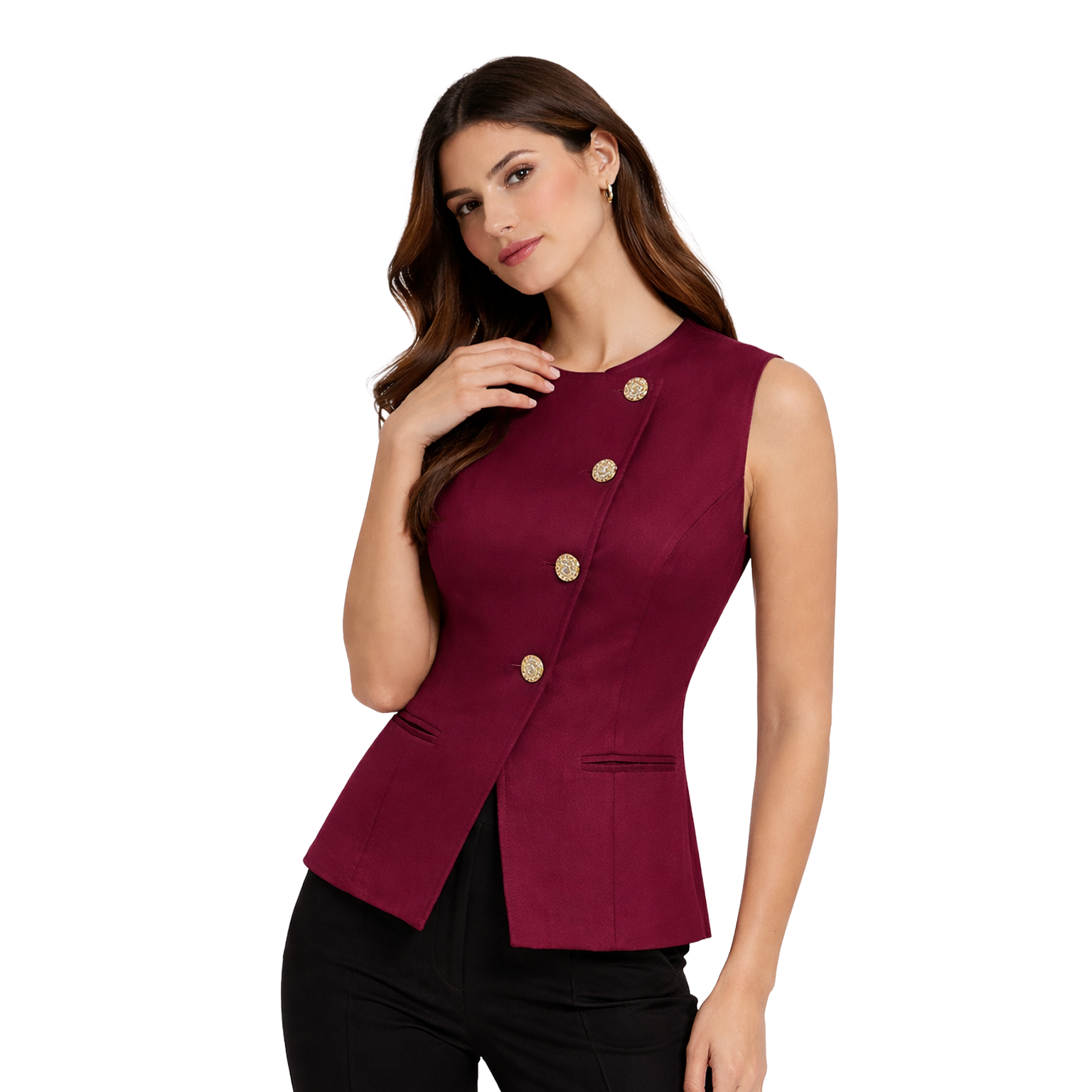 Liora Vest, Burgundy